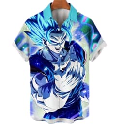 Dragon Ball Shirt Men Super Saiyan Shirt Men Summer Fashion Hawaiian Short Sleeve