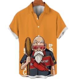 Dragon Ball Shirt Men Super Saiyan Shirt Men Summer Fashion Hawaiian Short Sleeve