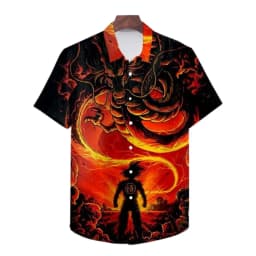 Dragon Ball Shirt Men Super Saiyan Shirt Men Summer Fashion Hawaiian Short Sleeve