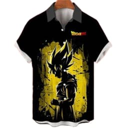 Dragon Ball Shirt Men Super Saiyan Shirt Men Summer Fashion Hawaiian Short Sleeve