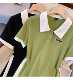 Plus Size Women's Summer Fashion Short Sleeve Dress A-Line Office Lady New Arrival Trendy Comfortable Breathable