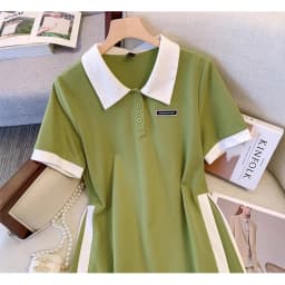 Plus Size Women's Summer Fashion Short Sleeve Dress A-Line Office Lady New Arrival Trendy Comfortable Breathable