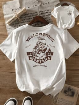 Yellowstone Montana T Shirt Women Men Retro Cowboy Graphic Tee Dutton Ranch Back Print Western Summer Loose Short Sleeve Top