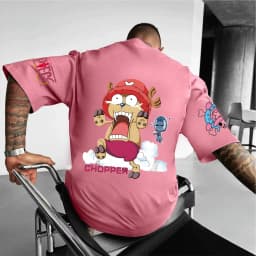 One Piece Men's T-shirt Tony Tony Chopper Summer Anime Autumn Boys Short-sleeved Basic Style Sporty Parent-Child Outfit