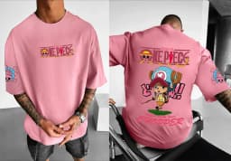 One Piece Men's T-shirt Tony Tony Chopper Summer Anime Autumn Boys Short-sleeved Basic Style Sporty Parent-Child Outfit