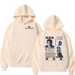 Rapper XXXTentacion Tour 2026 Graphic Hoodie Men's Hip Hop Gothic Pullover Sweatshirt Man Long Sleeve Vintage Hooded Streetwear