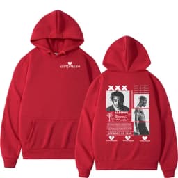 Rapper XXXTentacion Tour 2026 Graphic Hoodie Men's Hip Hop Gothic Pullover Sweatshirt Man Long Sleeve Vintage Hooded Streetwear