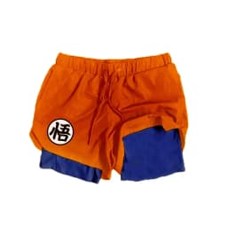 2026 Summer Dragon Ball Men's Shorts Double Two-in-one Shorts Son Goku Printed Quick-drying Fake Two-piece Family Sports Shorts