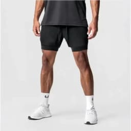 2026 Summer Dragon Ball Men's Shorts Double Two-in-one Shorts Son Goku Printed Quick-drying Fake Two-piece Family Sports Shorts