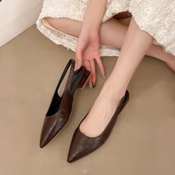 Summer New Fashion Outdoor Versatile Pointed Toe Low Heel Single Shoes Women's Footwear Stylish All-Season Low Pumps
