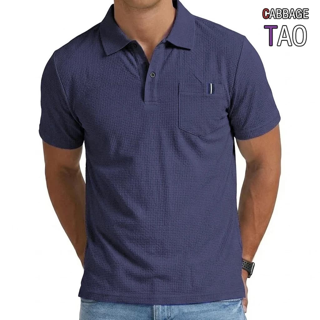 Men's Premium Lightweight Lapel Polo Shirt Summer QuickDry Performance Tops Luxury Breathable Athletic Gym Tee for Modern Casual