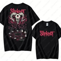 Vintage S-Slipknots Prepare for Hell Tour Black Cotton Tshirt Heavy Metal Rock Band Men Women Hip Hop Aesthetic Graphic Tshirts