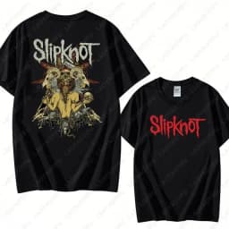 Vintage S-Slipknots Prepare for Hell Tour Black Cotton Tshirt Heavy Metal Rock Band Men Women Hip Hop Aesthetic Graphic Tshirts