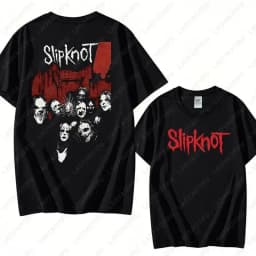 Vintage S-Slipknots Prepare for Hell Tour Black Cotton Tshirt Heavy Metal Rock Band Men Women Hip Hop Aesthetic Graphic Tshirts