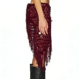 Women's Summer Beach Crochet Shawls Wraps Fishnet Sequin Tassel Hip Scarf Hollow Out Cover Ups Bikini Clubs