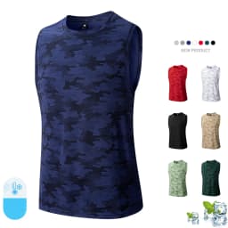 Sleeveless T-shirt Men Quick-drying Fitness Bodybuilding Shirt Male Fashion Basketball Vest Mesh Breathable Summer Gym Tank Men