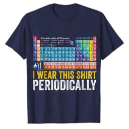 I Wear This Science Joke Casual Tee Tops for Chemists Periodically Funny Chemistry Periodic Table Pun Mens Graphic T-Shirts