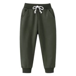 2-7T Autumn Spring Green Solid Children's Boys Sweatpants Fashion Sport Trousers Baby Drawstring Plain Full Pants