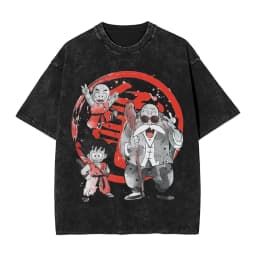 2026 Master Roshi Dragon Ball Printed T-shirt Men's and Women's Washed T-shirt High Quality Vintage Cotton T-shirt Harajuku Tops
