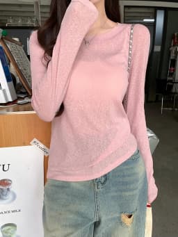 2026 Summer New Ice Silk Solid Color Loose Casual Top Thin Sun Protection Long Sleeve Women's T-Shirt Sesy See-through Tees
