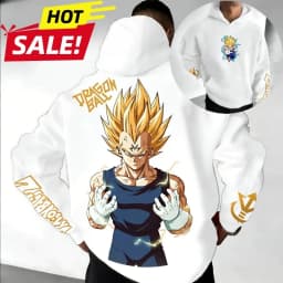 2026 New Dragon Ball Vegeta Saiyan Printed Hoodie Sweatshirt Men's and Women's Hoodie Men's Tops Sports Hoodie Harajuku Hoodie