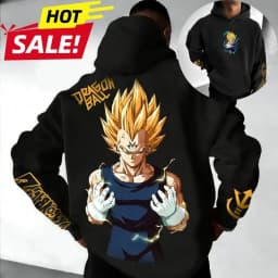 2026 New Dragon Ball Vegeta Saiyan Printed Hoodie Sweatshirt Men's and Women's Hoodie Men's Tops Sports Hoodie Harajuku Hoodie