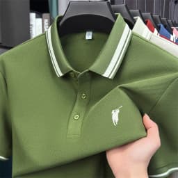 100% cotton luxury brand short sleeve polo shirt men new classic pony embroidery summer T-shirt high-end fashion casual Paul top
