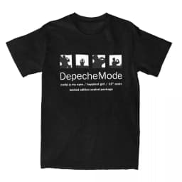 Vintage Rock Tops 1990 DEPECHE MODE World Violator Concert T-Shirt Casual Loose Short Sleeve Summer Cotton Print T-Shirt Unisex