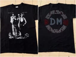 Vintage Rock Tops 1990 DEPECHE MODE World Violator Concert T-Shirt Casual Loose Short Sleeve Summer Cotton Print T-Shirt Unisex
