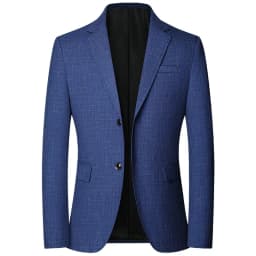 Autumn Men Blazer Vintage Single-breasted Plaid Versatile Man Suit Coat Turn Down Collar Long Sleeve Non-ironing Male Outerwear