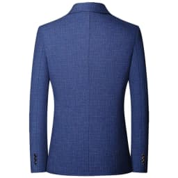 Autumn Men Blazer Vintage Single-breasted Plaid Versatile Man Suit Coat Turn Down Collar Long Sleeve Non-ironing Male Outerwear