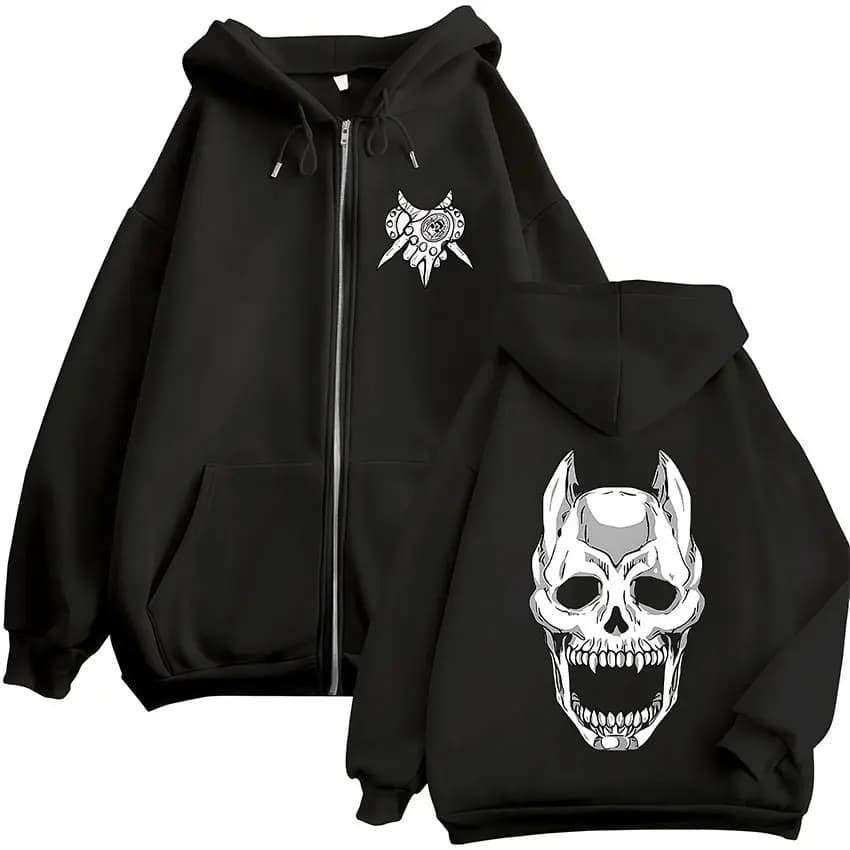 Anime Jojo Bizarre Adventure Kira Yoshikage Killer Queen Zipper Hoodies Men's Clothing Zip Up Hooded Sweatshirts Jackets Coats