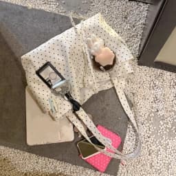 Polka Dot Canvas Tote Bag Large Capacity Shoulder Bag With Side Pockets Casual Daily Bag Women School And Work Commute Handbag