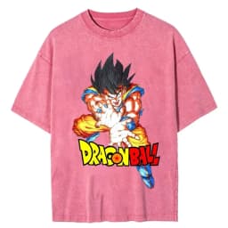 Men Streetwear Hip Hop Vintage Pink Tshirt Japanese Anime Dragon Ball Graphic T-Shirt Harajuku Summer T Shirt Cotton Tops Tees