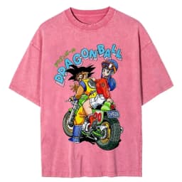 Men Streetwear Hip Hop Vintage Pink Tshirt Japanese Anime Dragon Ball Graphic T-Shirt Harajuku Summer T Shirt Cotton Tops Tees