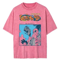 Men Streetwear Hip Hop Vintage Pink Tshirt Japanese Anime Dragon Ball Graphic T-Shirt Harajuku Summer T Shirt Cotton Tops Tees
