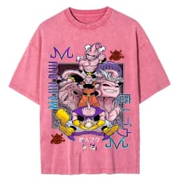 Men Streetwear Hip Hop Vintage Pink Tshirt Japanese Anime Dragon Ball Graphic T-Shirt Harajuku Summer T Shirt Cotton Tops Tees