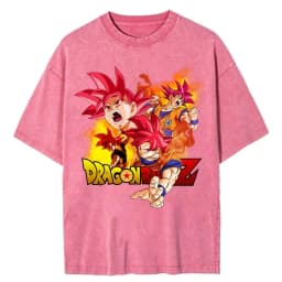 Men Streetwear Hip Hop Vintage Pink Tshirt Japanese Anime Dragon Ball Graphic T-Shirt Harajuku Summer T Shirt Cotton Tops Tees