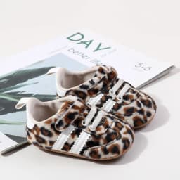 Fashion Leopard Print Design Baby Boys And Girls First Walking Indoor Outdoor Toddler Shoes For 0-1 Years Old Soft Sole