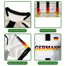 Germany National Flag Map T-Shirt Men Women 3D Print Breathable Outdoor Sports Football Jersey Tee Casual Streetwear O-neck Tops
