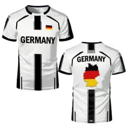 Germany National Flag Map T-Shirt Men Women 3D Print Breathable Outdoor Sports Football Jersey Tee Casual Streetwear O-neck Tops