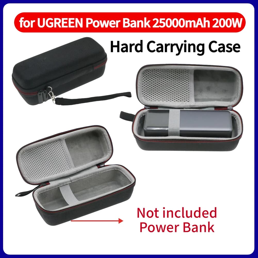 Storage Bag Case Cover Compatible for UGREEN Power Bank 25000mAh 200W Carrying Box Travel Storage Box Power Bank Organizer