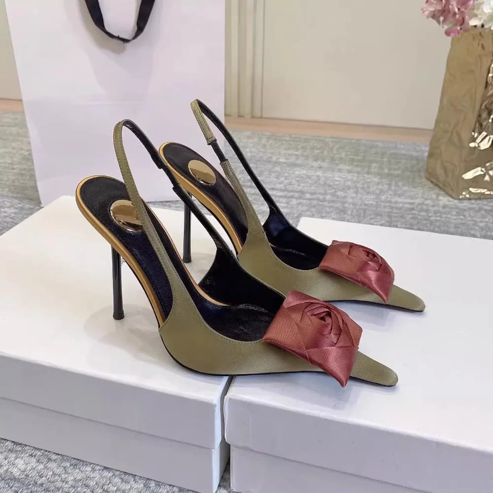 2026 Spring and Summer New Pointed Flower Stiletto Sandals Women's Back Trip Sexy Fashion Trend High Heels