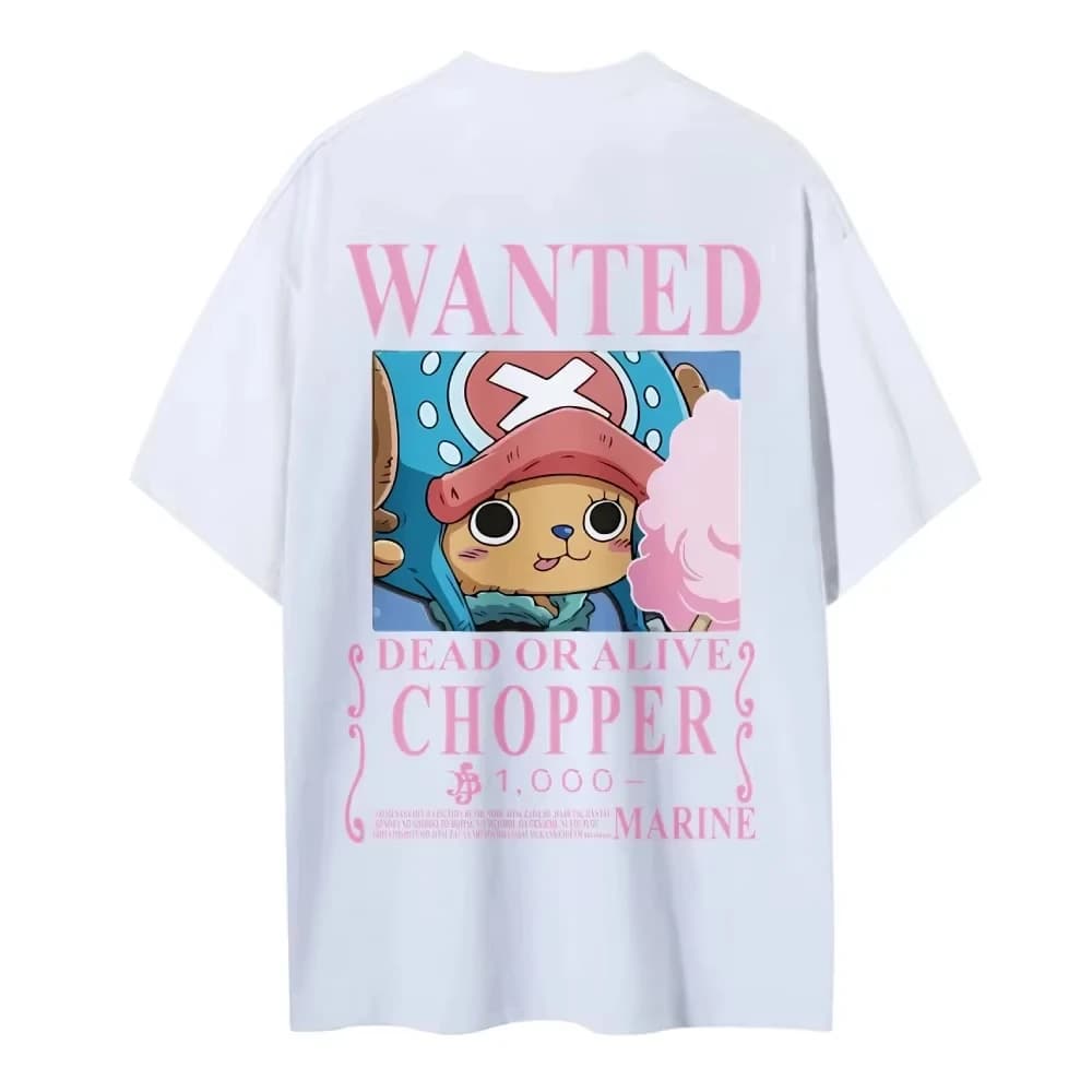 2026 New One Piece Men's Women's T-shirt Tony Tony Chopper Japan Anime Punk Tee Summer Men's and Women's Short Sleeves