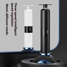 3-Speed Speed Adjustment, LCD Display Screen, 16 Interchangeable Heads for Home/Foot and Hand Care, Fast Charging