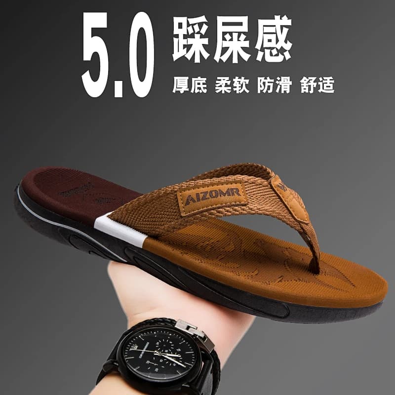 2026 High-end Men's Flip-flops,Anti-slip, Wear-resistant,Odorless,New Summer Outerwear Flip-flops,Beach Sandals