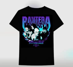 Pantera Flames Band Logo Casual T-shirt Luxury Brand for Men and Women Top 2026 New