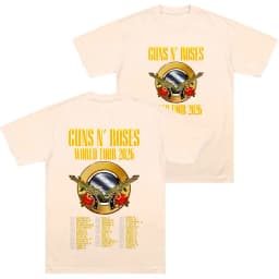 Guns N Roses World Tour 2026 T-shirts Rock Band Hip Hop Streetwear Double Spear Rose Graphic T Shirts Trendy Unisex Cotton Top