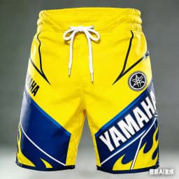 2026 Summer Trendy Yamaha Yellow Pocket Shorts for Men and Women Fashion Casual Fast Drying Motorcycle Cycling Sports Shorts