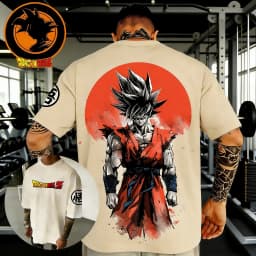 Dragon Ball Anime Cotton T-shirt 2026 Summer New Goku Printed Men's and Women's Harajuku Versatile Casual Short Sleeve Top